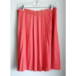 VTG 80’s Hollywood & Vine Pleaded Skirt Orange w/Purple Stripes Size 11-12 USA